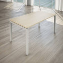 Scrivania LineKit Swing 160x80xH.75 cm - piano rovere - struttura alluminio - S4020AROAL