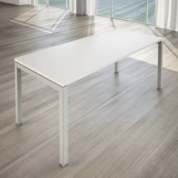 Scrivania LineKit Swing 180x80xH.75 cm - piano bianco - struttura alluminio - S4030ABIAL