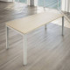 Scrivania LineKit Swing 180x80xH.75 cm - piano rovere - struttura alluminio - S4030AROAL