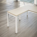 Allungo per scrivania LineKit Swing 5050 80x60xH.75 cm - piano rovere - struttura bianco - S4492AROB