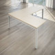 Scrivania ad angolo LineKit Swing 5050 160x160xH.75 cm - piano rovere - struttura alluminio - S4522A