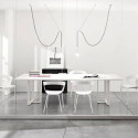 Tavolo riunione meeting LineKit Swing Twist 240x120xH.73 cm - piano bianco - struttura bianco - T606