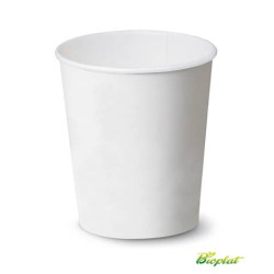 Bicchiere 5,5 oz (195 ml) in cartoncino Bio Scatolificio del Garda bianco - Conf. 50 pezzi - 315-00