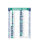 Calendario olandese 2022linea Basic 28,8x47 cm PVC verde/blu Conf. 10 pezzi - OL229013B