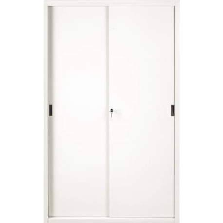 Armadio in metallo a porte scorrevoli 612 - 120x45x200 cm Tecnical 2 bianco