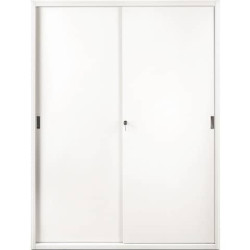 Armadio in metallo a porte scorrevoli 615 - 150x45x200 cm Tecnical 2 bianco