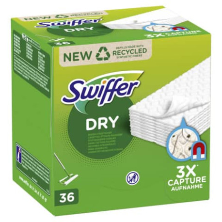 Panni ricarica per pavimenti Swiffer Dry Bianco - conf. 36 pezzi - PG155 -  Lineacontabile