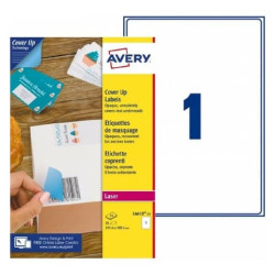 Etichette bianche coprenti Avery BlockOUT™ 199,6x289,1 mm - 1 et/foglio - stampanti laser - conf  25