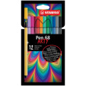 Pennarelli Stabilo Pen 68 arty - tratto 1 mm - colori assortiti Conf. 12 pezzi - 6812-1-20