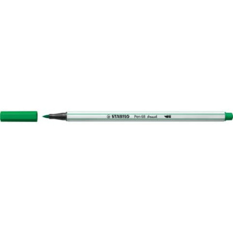 Pennarello Stabilo Pen 68 brush - punta a pennello - M 1 mm verde smeraldo 568/36