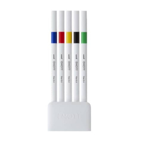 Fineliner Uni Emott  - 0,4 mm - vivid color - conf. 5 pezzi - M PEM-SY 5C 1