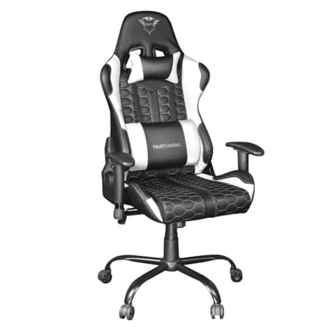 Poltrona da gaming Trust Resto Chair GXT 708W nero con finiture