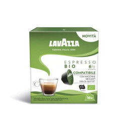 Caffè in cialde Astuccio 16 capsule 128 g compatibili Dolce Gusto Lavazza Espresso Bio - 2322