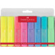 Evidenziatori Faber-Castell Textliner 46 Pastel 1-2-5 mm - colori assortiti - Conf. 8 pezzi - 154681