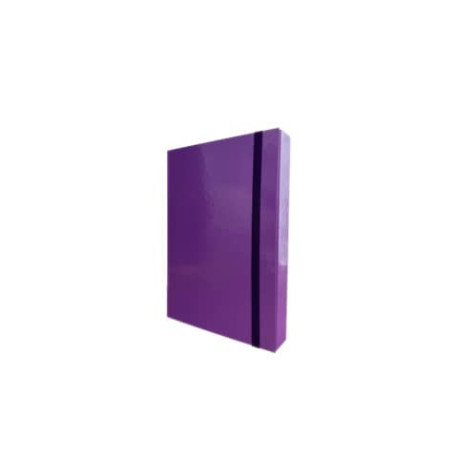 Portaprogetti in cartone con elastico piatto Euro-Cart Iris dorso 5 cm viola - formato A4 - CPRIO05E