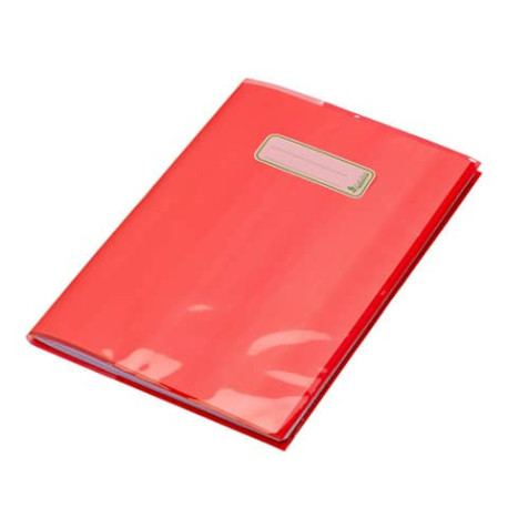 Copriquaderno con etichetta - coprimaxi A4 in Eco-Polietilene - 140 μm CoLibrì rosso - CM090TR