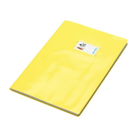 Copriquaderno con etichetta - Coprimaxi Beat A4 in PVC laccato spessore 180 μm CoLibrì giallo - PF02