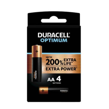 Batterie alcaline Duracell Optimum Stilo AA - MN1500 mAh - blister da 4 - DU0030-05000394139183