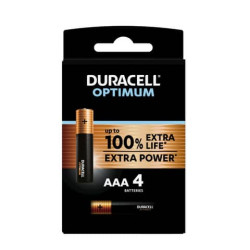 Batteria alcaline Duracell Optimum Ministilo AAA - MN2400 mAh - blister da 4 - DU0031-05000394139213