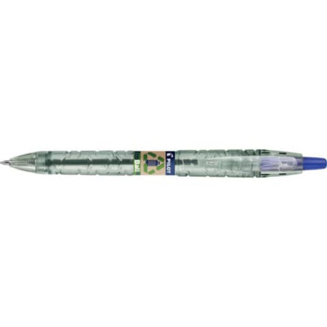 Penna a sfera a scatto Pilot ecoball B2P ricaricabile - punta 1 mm - inchiostro a base d'olio - blu 