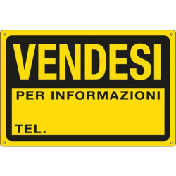 Cartello informativo 30x20 cm Cartelli Segnalatori "Vendesi" 3344P