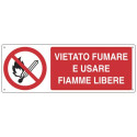 Cartello di divieto 33,3x50 cm Cartelli Segnalatori "Vietato fumare e usare fiamme libere" - E1822X