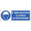 Cartello d'obbligo 35x12,5 cm Cartelli Segnalatori "E' obbligatorio indossare il casco" - E1902K