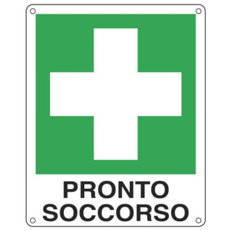 Cartello d'emergenza 12x14,5 cm Cartelli Segnalatori "Pronto soccorso" E20101K