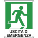 Cartello sicurezza 25x31 cm. Cartelli Segnalatori "Uscita di emergenza destra" E20106X