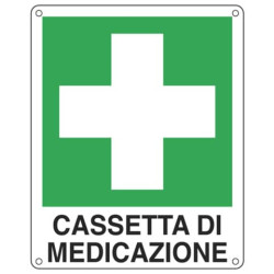 Cartello d'emergenza 16x21 cm Cartelli Segnalatori "Cassetta di medicazione" E20113W