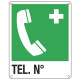 Cartello d'emergenza 25x31 cm Cartelli Segnalatori "Telefono di emergenza. Telefono n°" - E20162X