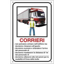 Cartello informativo 20x30 cm Cartelli Segnalatori "Corrieri, personalizzabile" 35333