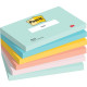 Foglietti riposizionabili Post-it® Beachside - conf. 6 blocchetti da 100 ff Post-it® 76x127 mm - 655