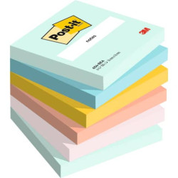 Foglietti riposizionabili Post-it® Beachside - conf. 6 blocchetti da 100 ff Post-it® 76x76 mm - 654-