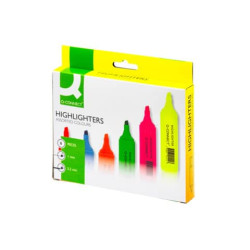 Evidenziatori Q-Connect 1,5-2 mm assortiti astuccio da 6 colori - KF01909