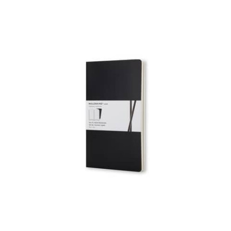 Taccuino Moleskine Volant collection set 2 pezzi - pagine a righe - nero QP711BKVF