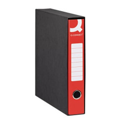 Registratore commerciale con custodia Q-Connect dorso 5 cm - 23x30 cm - rosso Q/COMM5RO