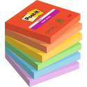 Foglietti Post-it® Super Sticky Playful conf. 6 blocchetti da 90 ff - 76x76 mm - 654-6SS-PLAY