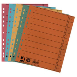 Separatore per archivio con perforazione universale Q-Connect 24x30 cm 230 g/m² assortiti  conf. da 