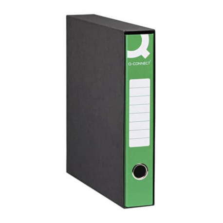 Registratore protocollo con custodia Q-Connect dorso 5 cm - 23x33 cm - verde scuro - Q/PROT5VE