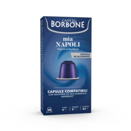 Capsule compatibili Represso alluminio 100 pz Caffe Borbone qualità Blu REBMIANAPOLI10X10N