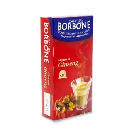 Capsule di preparato solubile per caffè al latte e ginseng 6,5 gr compatibili Caffe Borbone Nespress