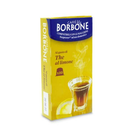 Capsule di preparato solubile per tè al limone 9 gr compatibili Caffe Borbone Nespresso - THELIMONE6