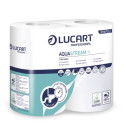 Carta igienica 2 veli Aquastream 4 - conf. 4 rotoli Lucart Professional 400 strappi - 811B70J