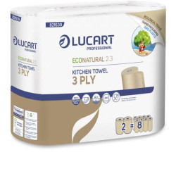 Rotoli asciugatutto 3 veli Econatural Lucart Professional  2.3 Conf. 2 rotoli - 821639