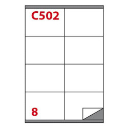 Etichette bianche Copiatabu C502 laser/inkjet  8 et./foglio - conf. 100 ff Markin 105x72 mm - X210C5