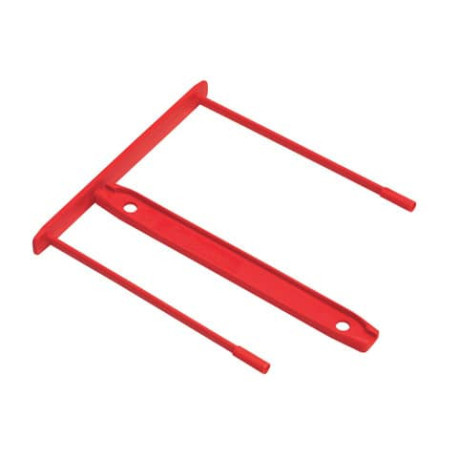 Fastener con clip di chiusura passo 80 mm - conf. 100 pezzi Fellowes rosso 0089602