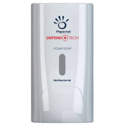 Dispenser antibatterico per sapone in schiuma Papernet Defend Tech - bianco 22x11,6x13,9 cm - capaci