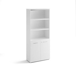 Contenitore alto con 2 ante legno basse 90x41,6H.211,7 cm LineKit bianco M1261XBI