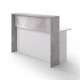 Reception lineare Welcome IN bianco/cemento LineKit 84x81xH.109 cm B1090NBI